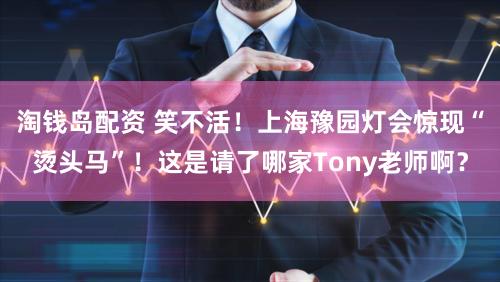 淘钱岛配资 笑不活！上海豫园灯会惊现“烫头马”！这是请了哪家Tony老师啊？