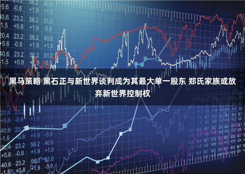 黑马策略 黑石正与新世界谈判成为其最大单一股东 郑氏家族或放弃新世界控制权