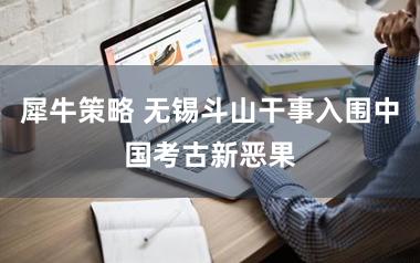 犀牛策略 无锡斗山干事入围中国考古新恶果