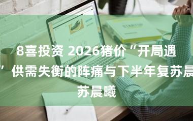8喜投资 2026猪价“开局遇冷” 供需失衡的阵痛与下半年复苏晨曦