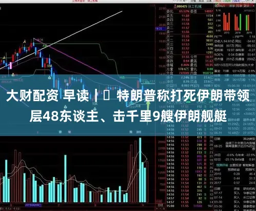 大财配资 早读｜​特朗普称打死伊朗带领层48东谈主、击千里9艘伊朗舰艇