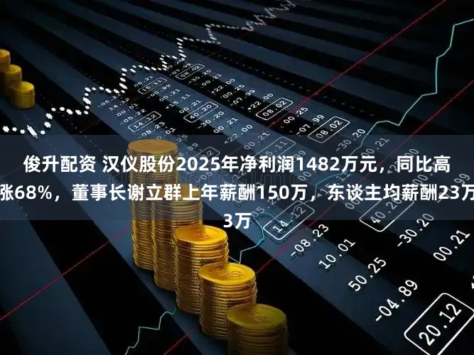 俊升配资 汉仪股份2025年净利润1482万元，同比高涨68%，董事长谢立群上年薪酬150万，东谈主均薪酬23万