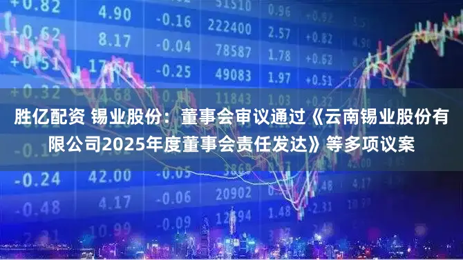 胜亿配资 锡业股份:董事会审议通过《云南锡业股份有限公司2025年度董事会责任发达》等多项议案